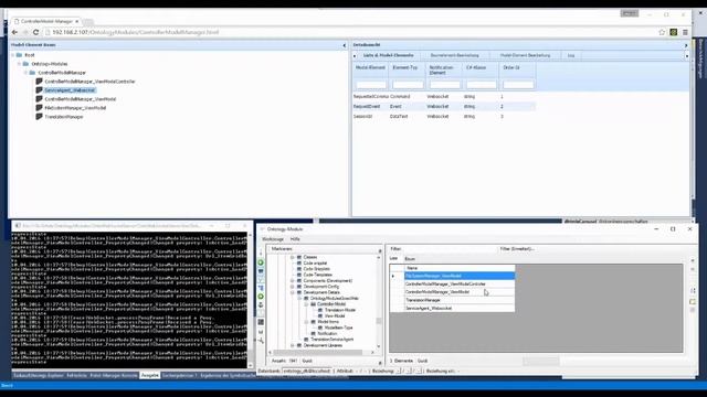 Ontological Webmodule with Websocket and MVC