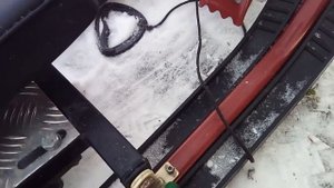 Самодельный детский снегоход с двигателем от триммера