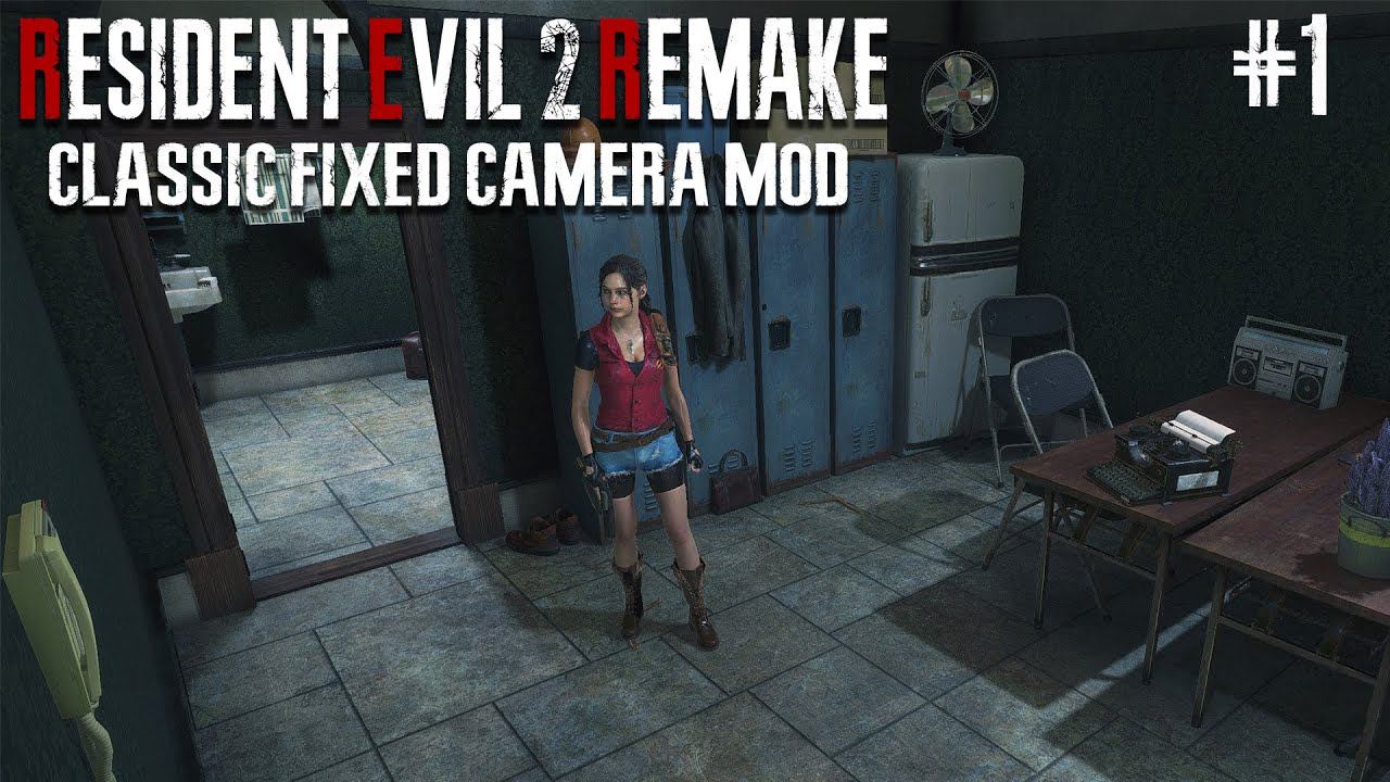 Resident Evil 2 Remake ►FIXED CAMERA MOD► (Claire Redfield - Hardcore) #1
