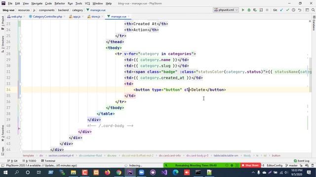 Laravel + VueJS Part - 12 - Show category list, delete category, install moment js смотреть онлайн