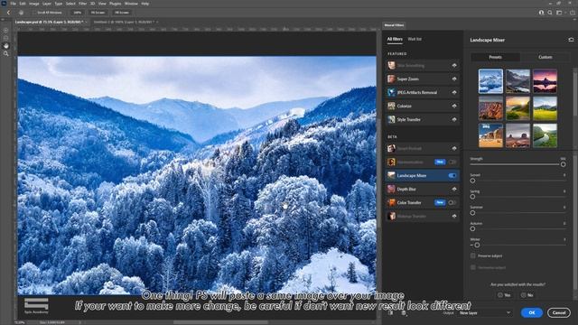 Thay Mùa với Landscape Mixer Photoshop (Change Seasons by Neural filters) смотреть онлайн