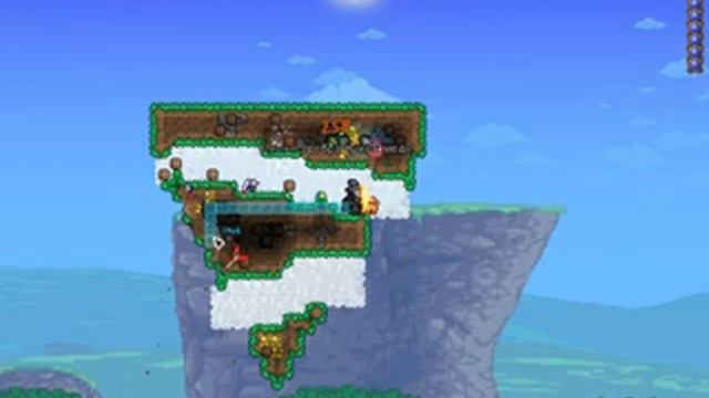 Terraria 1.4 Летающий китайский дом. смотреть онлайн