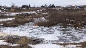 Завьяловский водопад весной. Новосибирская область Тогучинский район.