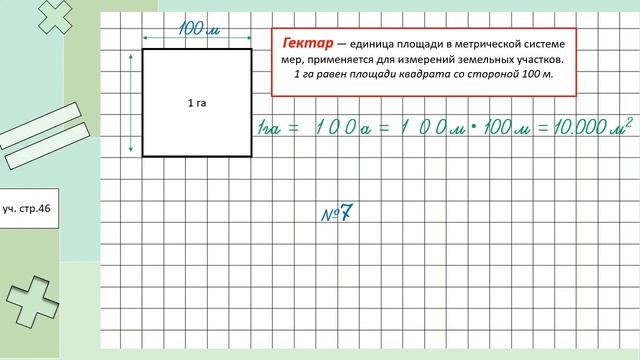 Ар, гектар- единицы площади. Математика 4 класс.
