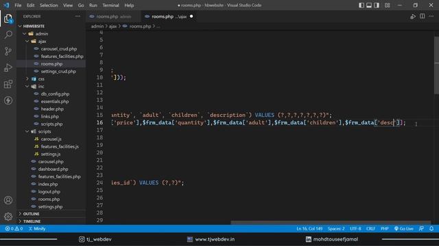 14 - Hotel Booking Website using PHP and MySQL | Rooms Backend - Part 1