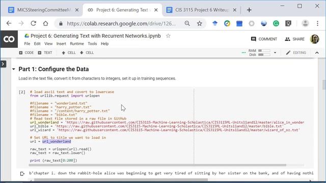 CIS 3115 Project 6 Text Generation смотреть онлайн