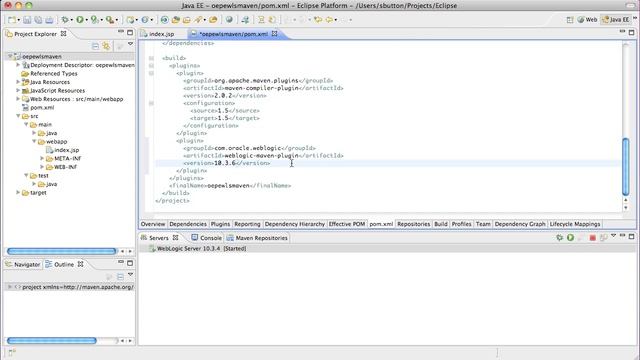WebLogic Server with Maven and Eclipse смотреть онлайн