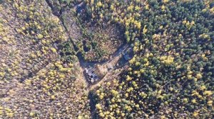 Озеро Дешембинское. Вид на озеро и вокруг с птичьего полёта. 26.09.2021