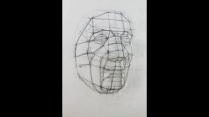 P S  Конструктивный рисунок маски головы человека