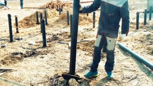 Винтовые сваи - установка механизированным способом