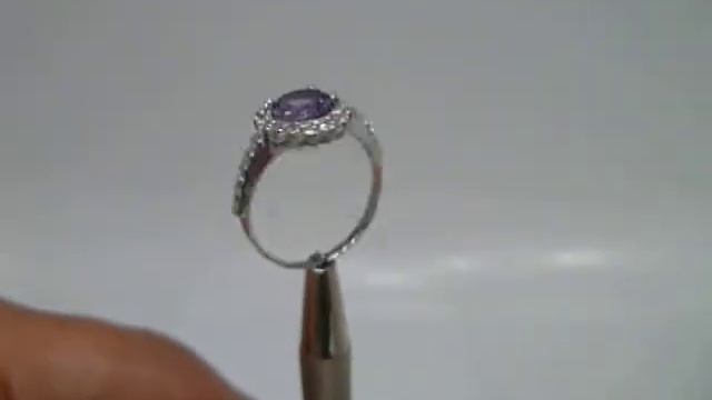 Кольцо с аметистом 7 мм Серебро 925 смотреть онлайн