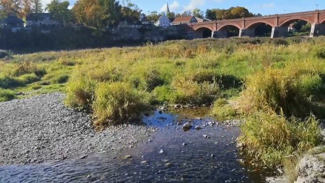 Ventas Rumba, водопад в Кулдиге, Латвия. Самый широкий (250 м) водопад в Европе смотреть онлайн