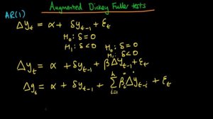 Augmented Dickey Fuller tests