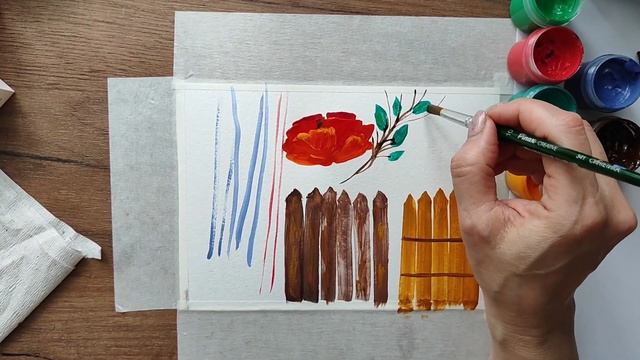 Кисточки для гуаши - круглая и плоская синтетика. Свойства кисточек и примеры рисунков. смотреть онлайн