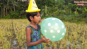 Wow ! Outdoor fun with Flower Balloon and learn colors for kids by I kids episode -193