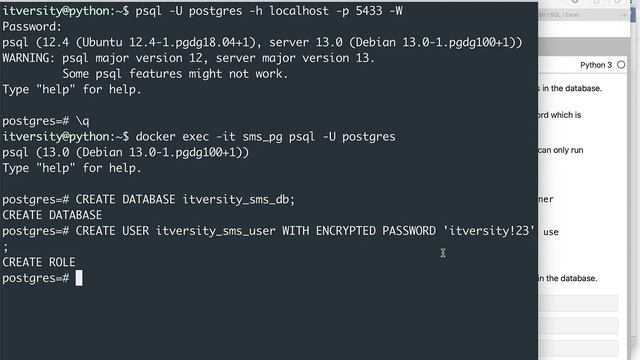 Mastering Python - Performing Database Operations - Create Database and Users Table