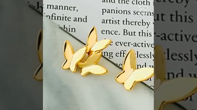 Золотые серьги бабочки клипс серебро 925 ювелирные изделия из стерлингового серебра пробы для женщин смотреть онлайн