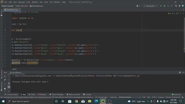 RadioButtons in tkinter #7 | Python GUI tutorial
