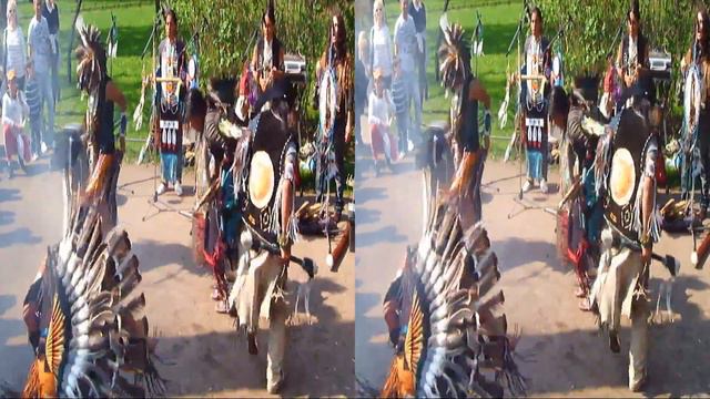 Индейцы танцуют на улице Петербурга. 3D смотреть онлайн