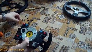 Замена баранки 28 см Thrustmaster Ferrari GTE Add-On на 33 см OMP