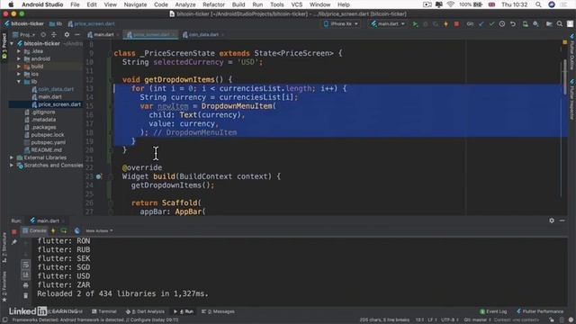 Flutter Full Tutorial For Beginner | Implement Dropdown Menu Item Using For Loop in Flutter | 9.4