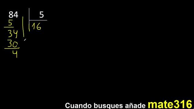 Dividir 84 entre 5 , division inexacta con resultado decimal . Como se dividen 2 numeros смотреть онлайн