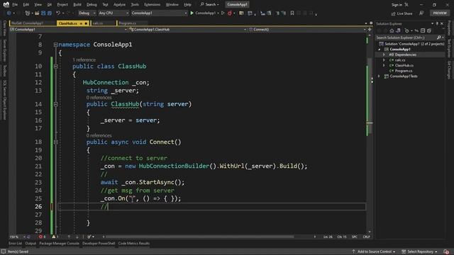 ASP.NET Core SignalR - Connect Console App to Sever смотреть онлайн
