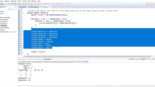 380ArtificalIntelligence Assignment2 src dotsAndBoxes Main java Eclipse IDE 2 17 2019 11 50 45 смотреть онлайн