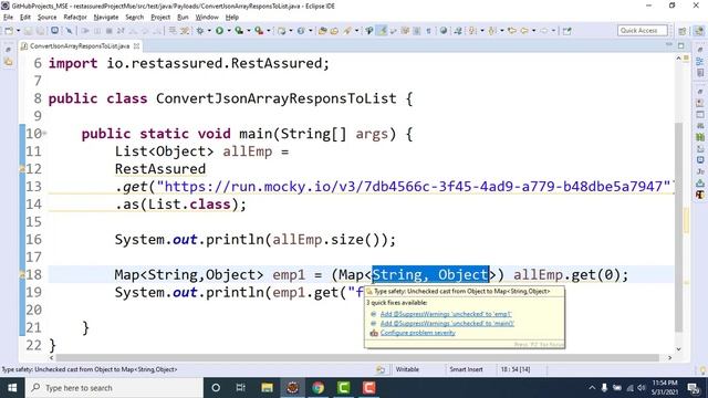 40. Convert JSON Array API Response to Java List to extract values in Rest Assured смотреть онлайн
