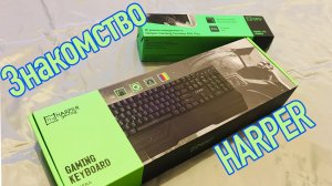 Механическая клавиатура Harper Gaming Sierra GKB P102 и игровой коврик Gaming Cosmos XXL P05