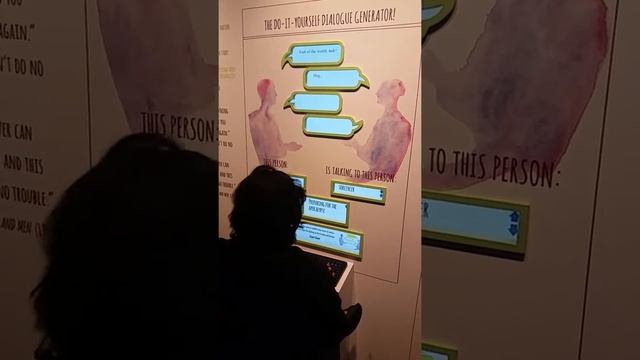 American Writers Museum, Chicago - Mind of a Writer Dialogue Generator Exhibit