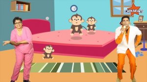 Five Little Monkeys Jumping on the Bed | Nursery Rhymes For Children | Chikaraks
