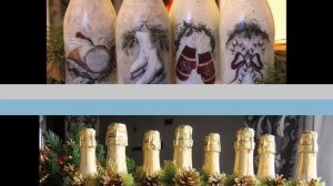 Новогодний декор бутылок шампанского Идеи на Новый Год