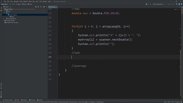 How to CALCULATE the SUM, AVERAGE, MINIMUM, AND MAXIMUM Using ARRAYS in Java смотреть онлайн