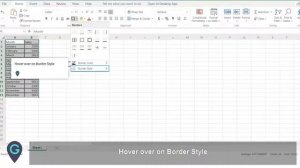 How to insert border style in MS Excel online #Office365