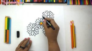 How To Draw A Daisy Flower In a Very Easy Way For Kids🌼