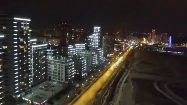 Ночная Казань. Взгляд с высоты.