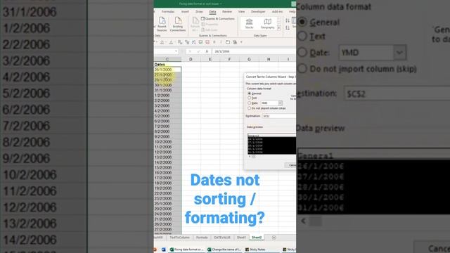 Date issues in Excel? IT IS NOT A VALID DATE