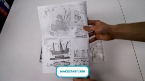 Сборная модель флагманский корабль Христофора Колумба "Санта-Мария. Масштаб 1:350. Распаковка