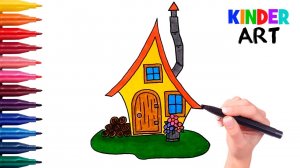 Как нарисовать сказочный домик. Дом из сказки