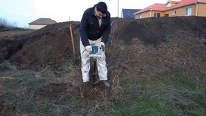 Ямобур из строительного миксера, дешево и сердито