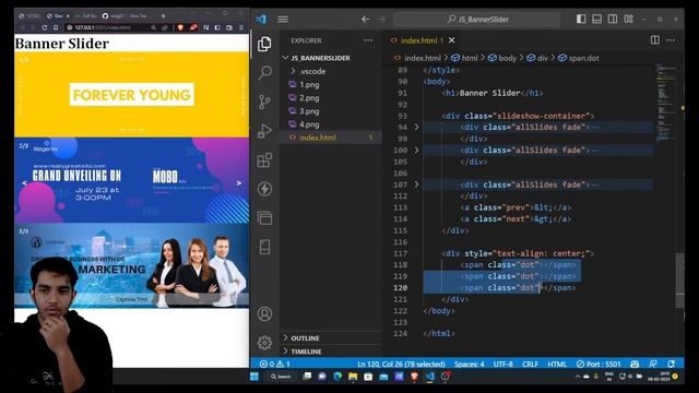 Build a Responsive Slider Banner like Amazon using HTML, CSS and JS | Frontend JavaScript Projects