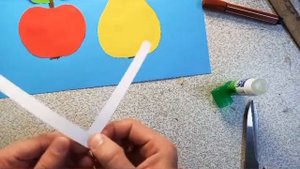 Апликация Фрукты из бумаги??