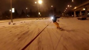 Наше первое видео где мы катаем на сноубордах по улицам Питера