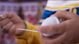 Казахское плетение циновок