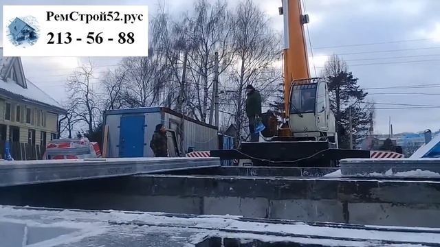 Отзыв о строительстве дома в коттеджном п. Дубенки. Ход строительства из теплоблоков. Ремстрой52