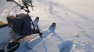 Самодельный снегоход с автоматическим сцеплением не едет в пухляк