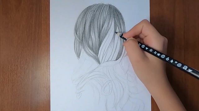 Как нарисовать девушку сзади / Рисуем волосы смотреть онлайн