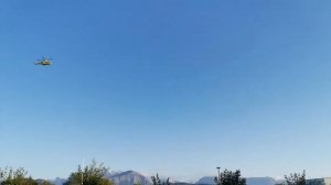 Жёлтый вертолёт Экстренная Скорая помощь при госпитале