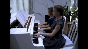 Ludwig van Beethoven, "The Ruins of Athens" op 113. Anna and Maria Grineva, Toronto,  March 18 2021